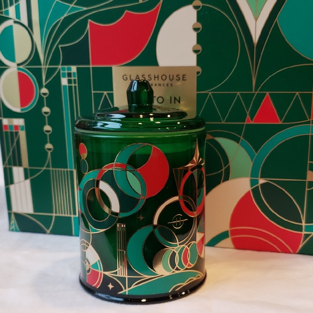 Kyoto in Bloom Camellia & Lotus Glass House Soy Candle 7.1 oz